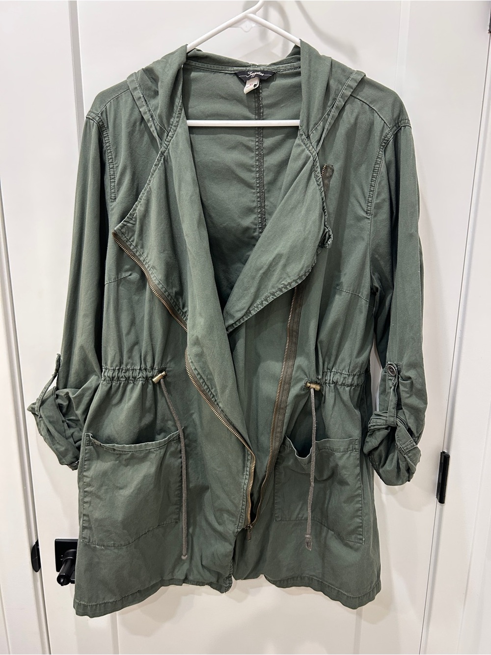 Hooded Utility Jacket in Olive Green - Supplies